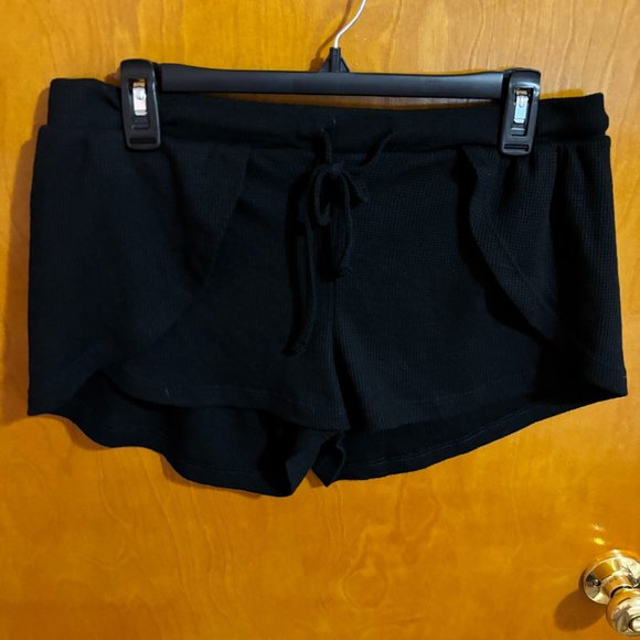 Hot Kiss Black Lounge Shorts with Drawstring SOFT - Picture 2 of 10